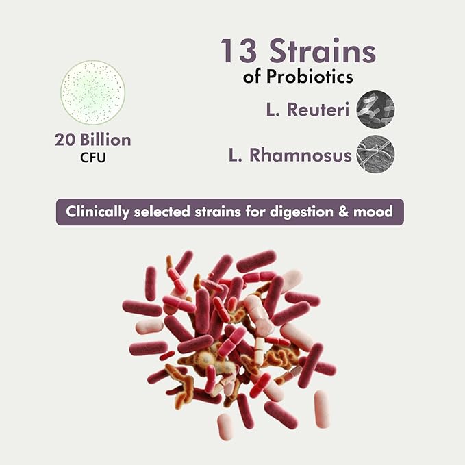Cloud9 Biome Balance – 13-Strain Probiotic for Gut, Mood & Immune Support – 20 Billion CFU – Vegan, Dairy-Free, Shelf-Stable – Made in USA- 30 Capsules