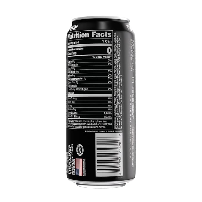 Energy Drink 300mg (White Gummy Deer) (12 CT) Bucked Up