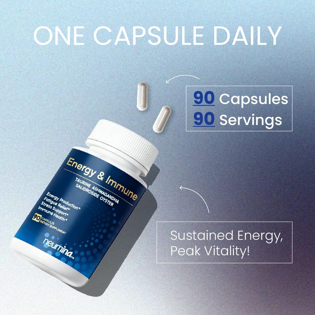 Men's Energy & Immune Complex | Energy Production, Fatigue Relief, Stress Support, Immune Health | Non-GMO, Made in USA, 90 Servings