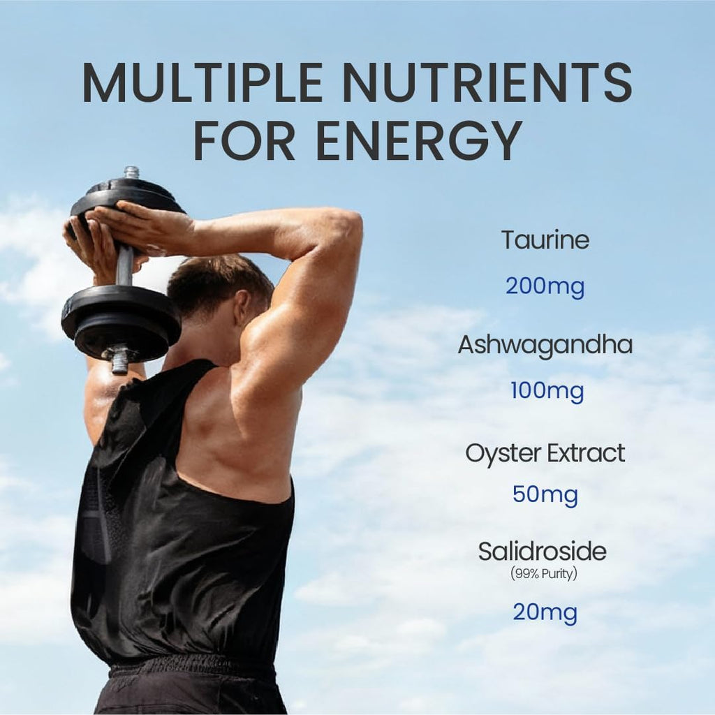 Men's Energy & Immune Complex | Energy Production, Fatigue Relief, Stress Support, Immune Health | Non-GMO, Made in USA, 90 Servings