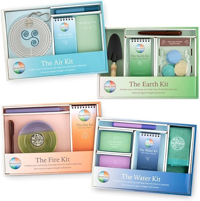The Air Kit - Breathe Away Negative Thoughts for Stress Relief and Healing - Give The Gift of Peace of Mind - Self Care Kit by Two Sage Sisters