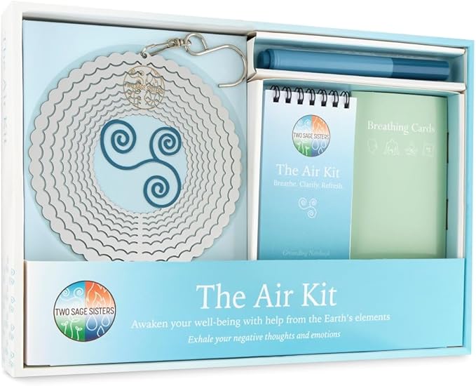 The Air Kit - Breathe Away Negative Thoughts for Stress Relief and Healing - Give The Gift of Peace of Mind - Self Care Kit by Two Sage Sisters