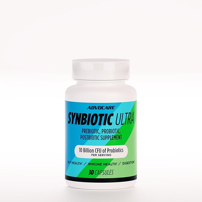 AdvoCare Synbiotic Ultra - Digestive & Gut Health Supplement - Offers Immune Support* - Includes Prebiotics, Probiotics & Postbiotics - 30 Capsules