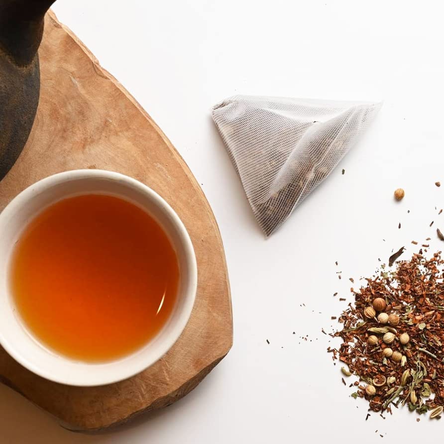 Grace Farms HERBAL TEA VARIETY Box (12 Enveloped Sachets) | 4 Naturally Sweet, Caffeine Free Flavors | Chamomile Citrus, Hibiscus Orange, Spearmint Rose, & Rooibos Chai | Organic, Fair Trade & Kosher | Gives Back 100% of Profits