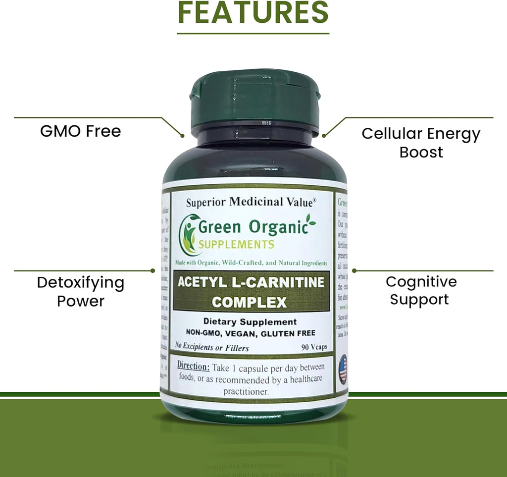 Acetyl L-Carnitine, Carnitine, ALC, 90 VCaps, High Absorbable, Non-GMO, Gluten-Free (Single)