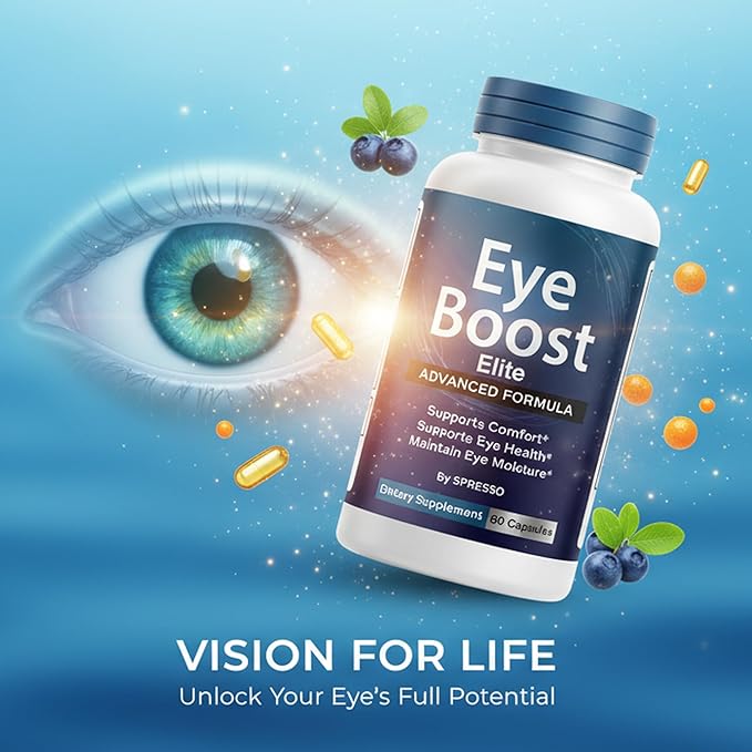(2 Pack) Eye Boost Elite Capsules, Official EyeBoost Supplement Pills with Premium Ingredients, All Natural Advanced Formula Support for Clear Vision, Optimal Health & Visual Wellness (120 Capsules)