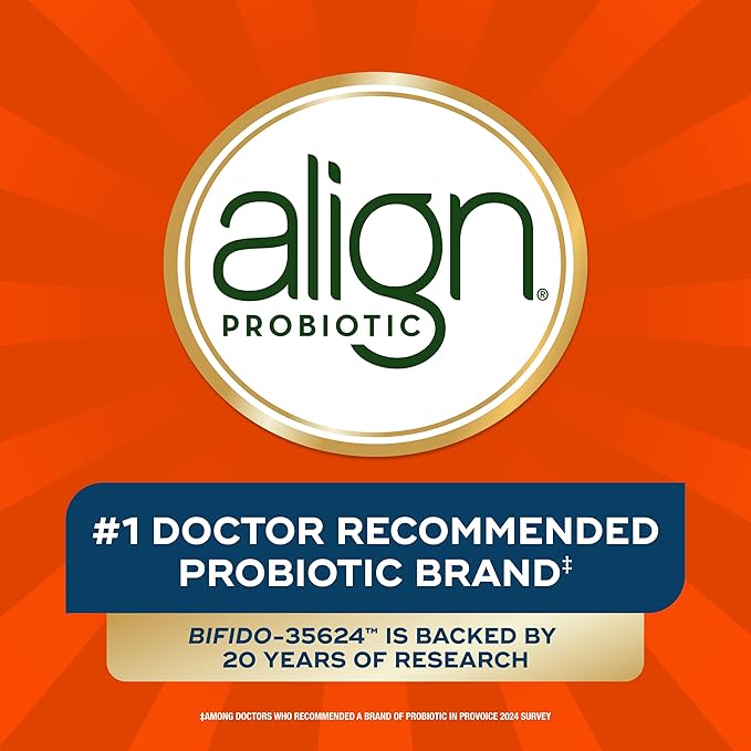 Align Probiotic, 70 Billion CFU, 6 Strain Blend, Probiotics for Women and Men, Daily Probiotics for Digestive Health, Helps Relieve Occasional Bloating & Gas 30 Capsules