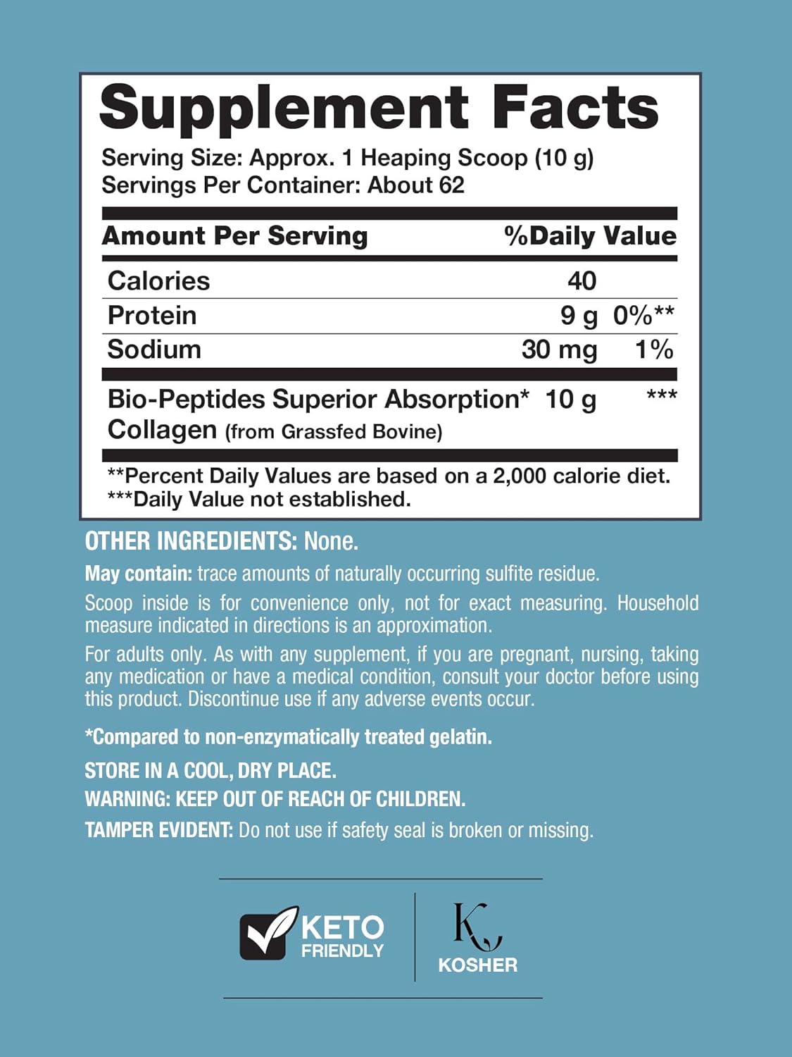 NeoCell Collagen Bio-Peptides Powder | 22oz | Super Hair, Skin, and Nails | Superior Absorption | Grassfed Protein Supplement | Advanced with 18 Essential Amino Acids