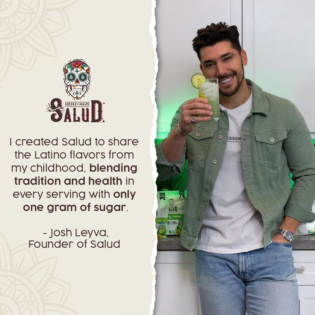 Salud 2-in-1 Hydration and Immunity Electrolytes Powder, Watermelon Margarita - 15 Servings, Agua Fresca Drink Mix, Elderberry, Dairy & Soy Free, Non-GMO, Gluten Free, Vegan, Low Calorie, 1G Sugar