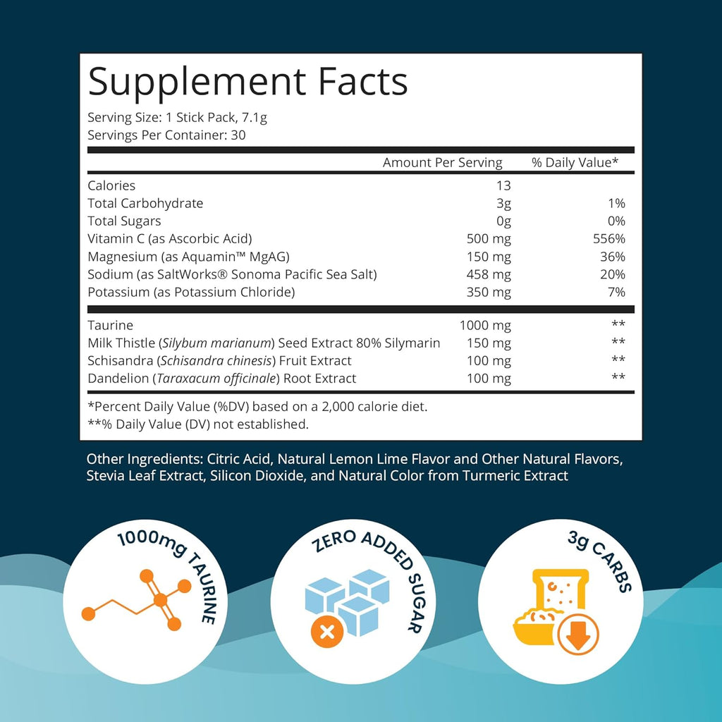 UpWellness LTV Liver Hydration Packets - Electrolytes Powder Packets for Instant Hydration - Physician-Formulated for Whole-Body Wellness - Zero Added Sugar - 30 Packets - Delicious Citrus Flavor
