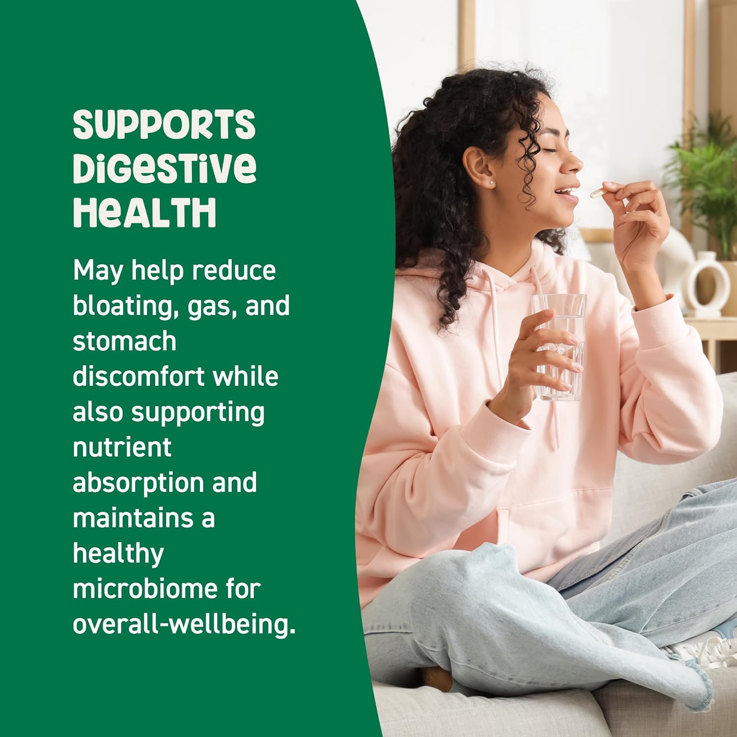 GoodBelly Probiotic Capsules for Digestive Health & Iron Absorption | Vegan Probiotic Supplement with 10 Billion Live Cultures | Probiotics for Women & Men | 30 Capsules