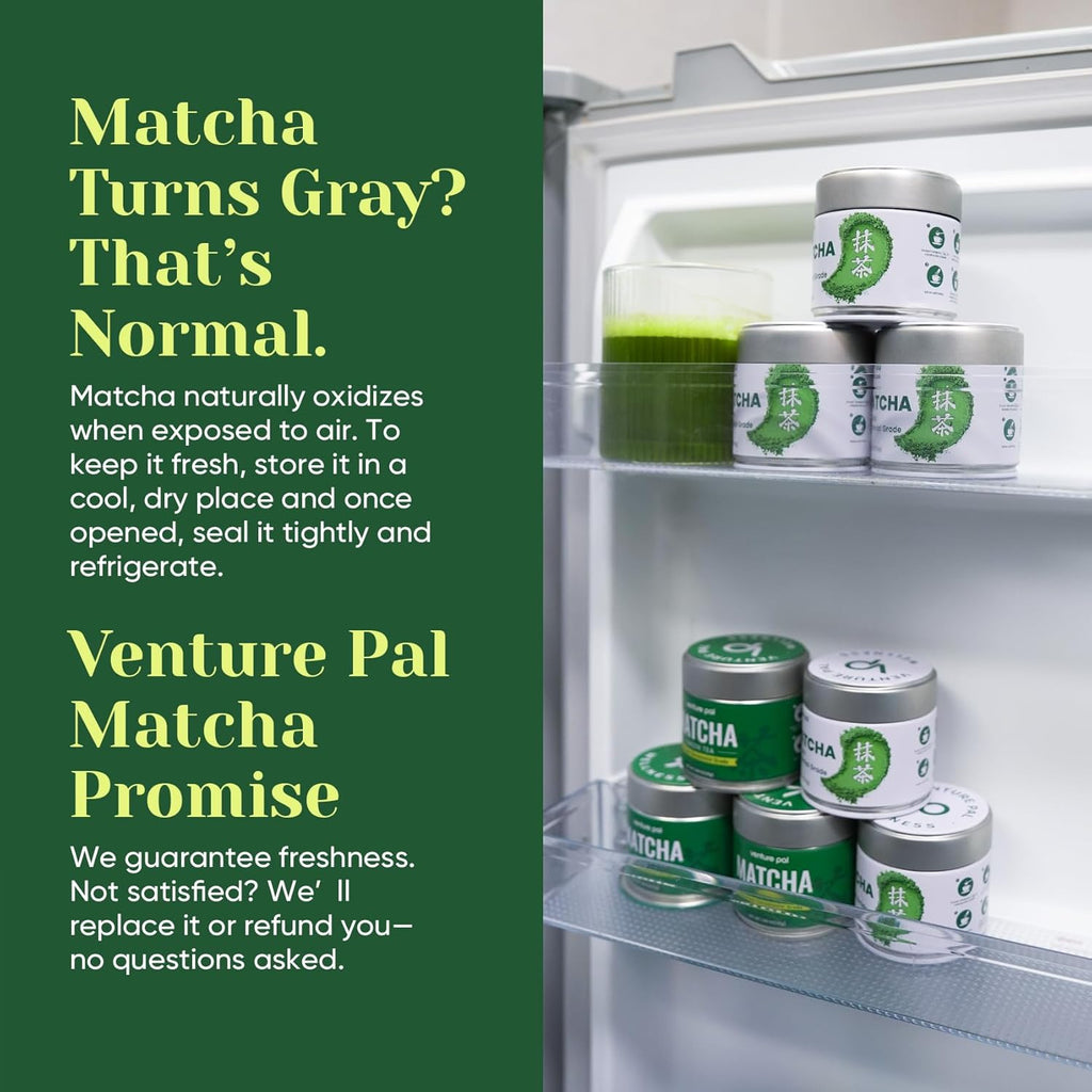 Venture Pal Ceremonial Grade Matcha Powder, Premium First Harvest Green Tea Powder – 100% Pure Matcha Tea, Vegan, Gluten-Free, Sugar-Free with No Additives (30g/1.06oz)