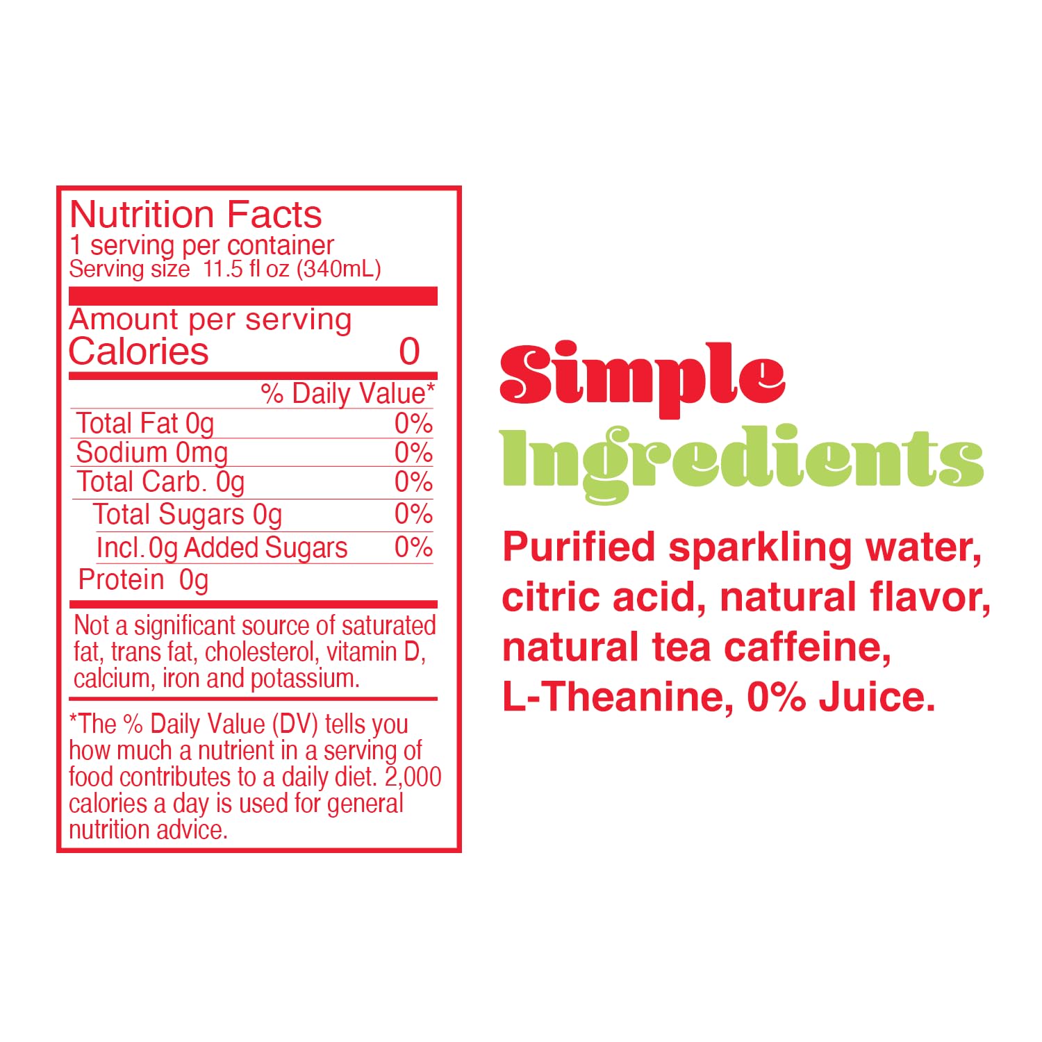 PHOCUS Caffeinated Sparkling Water, Strawberry Kiwi, 75mg Natural Caffeine Plus L-Theanine, Zero Sugar, Zero Calories, No Artificial Sweeteners, 11.5 fl oz Cans (Pack of 12)