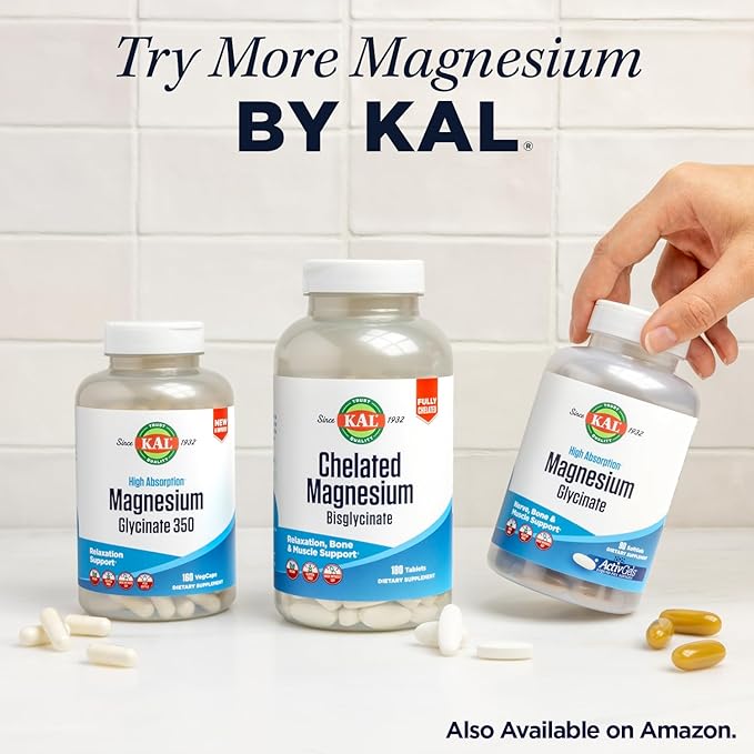 Kal 500 Mg Magnesium Tablets, 60 Count