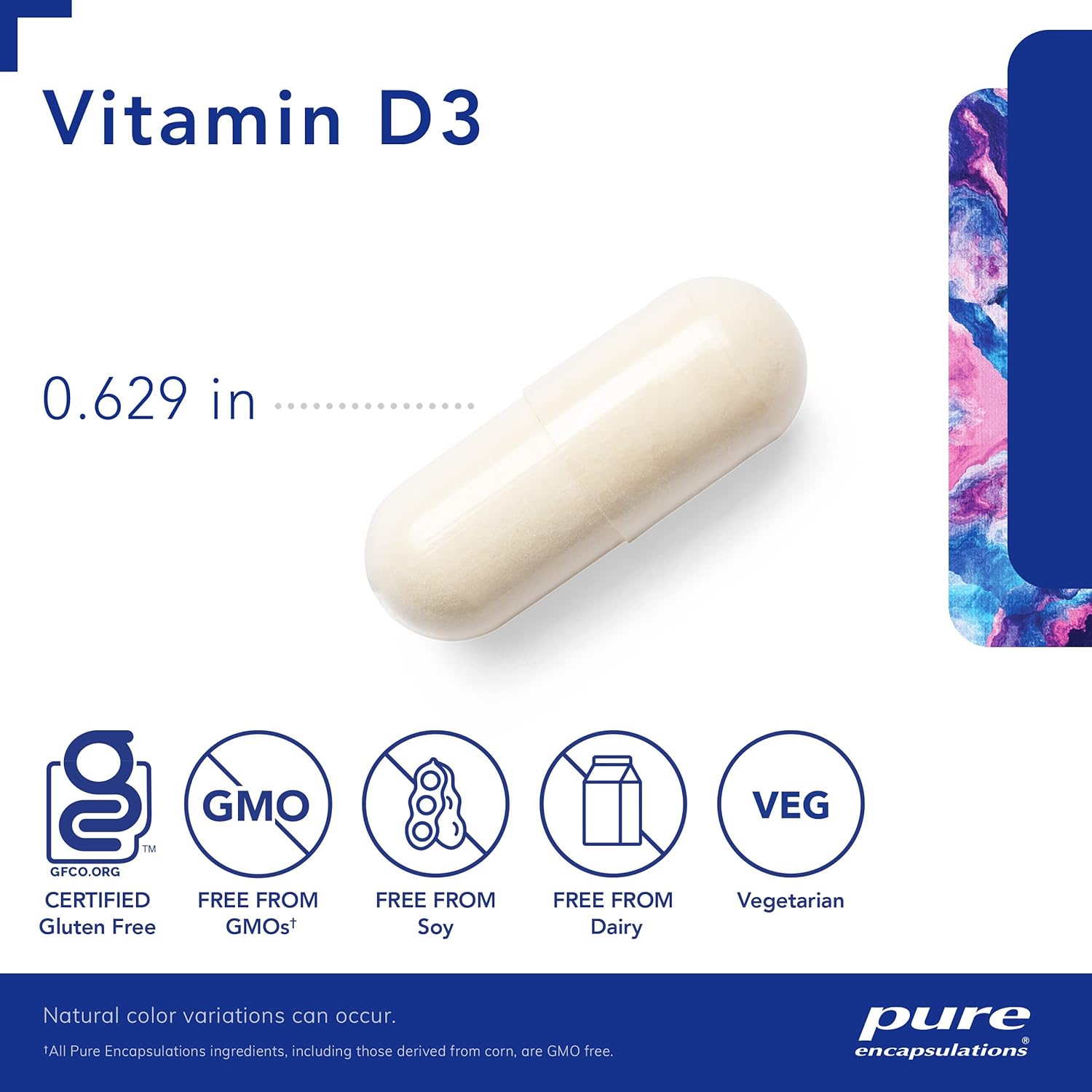Pure Encapsulations Vitamin D3 250 mcg (10,000 IU) - Supplement to Support Bone, Joint, Breast, Heart, Colon & Immune Health - with Premium Vitamin D - 60 Capsules