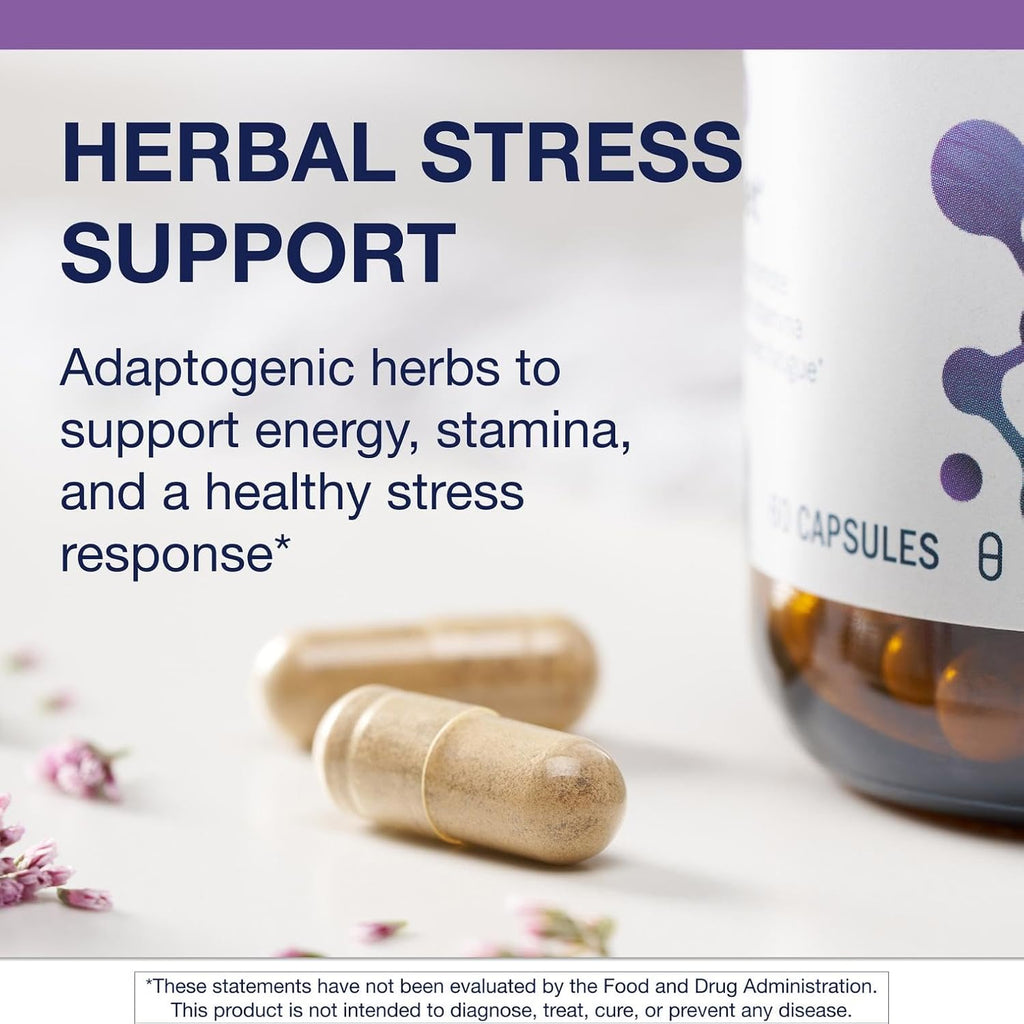 Metagenics Adreset - Adaptogen Formula with Rhodiola, Panax Ginseng & Cordyceps - Supports Stress Resilience, Energy & Fatigue Relief - Non-GMO, Gluten-Free & Vegetarian - 60 Capsules