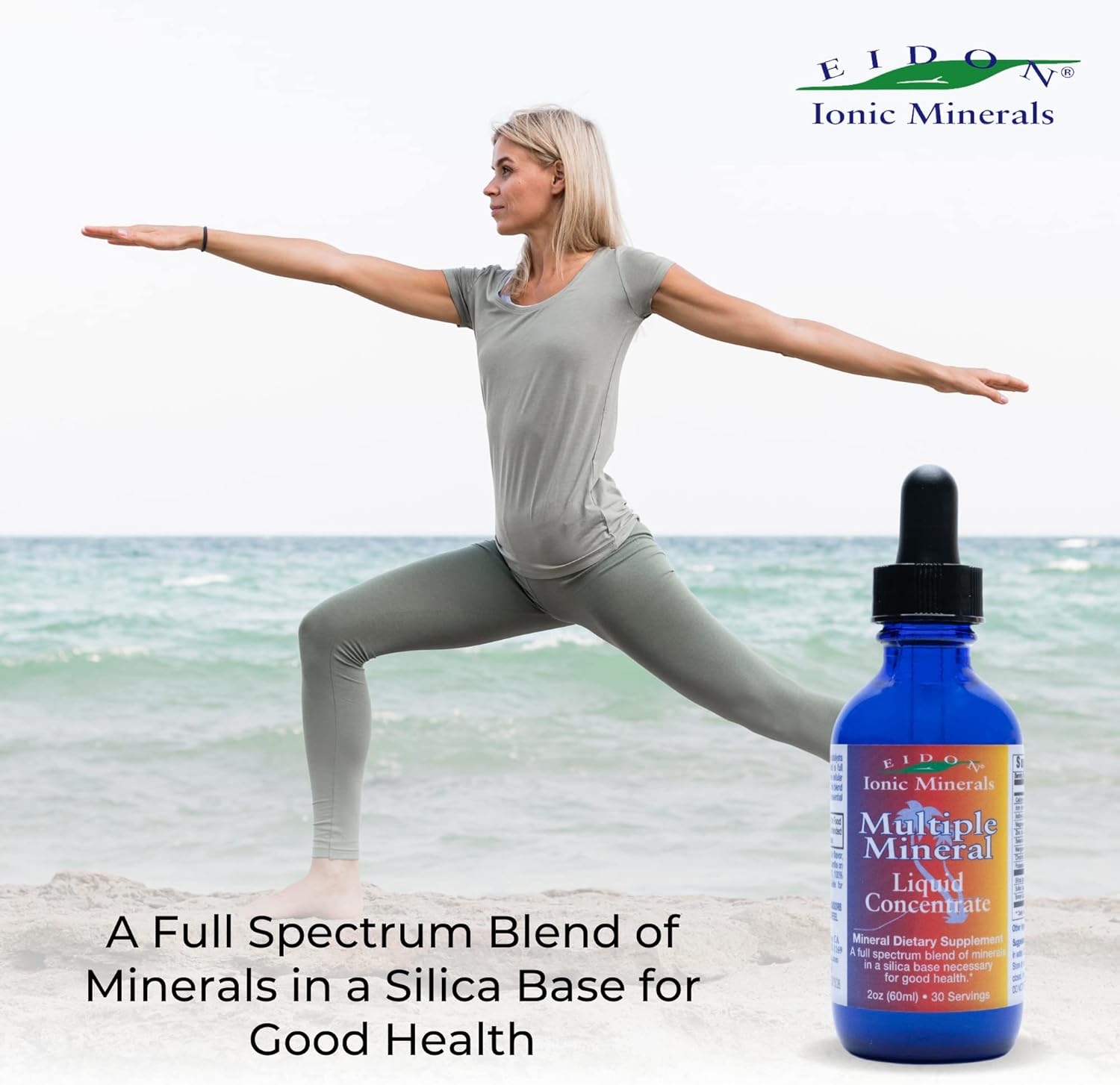 Eidon Ionic Minerals Multiple Minerals Supplement - Ionic Trace Mineral Drops for Water, Natural Liquid Vitamins to Support Heart Health and Hydration, Bioavailable, No Preservatives - 2 oz