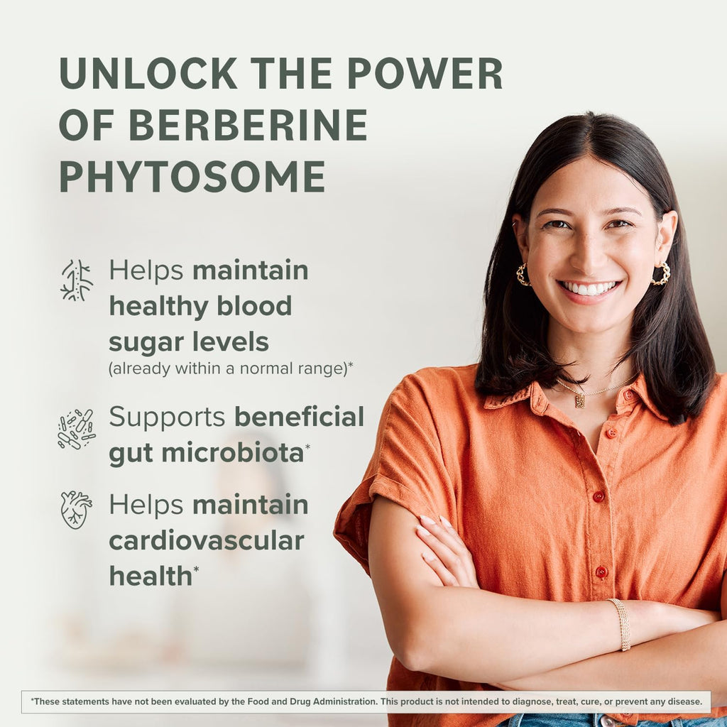 Prominent Nutrition Berberine Phytosome Supplement, Healthy Gut Support, 550 mg, 60 Count