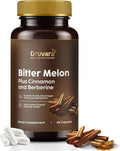 Bitter Melon Capsules with Berberine & Cinnamon, Sugar Balance, Metabolic Health & Steady Energy, with Extra Strength Bitter Melon Extract, Clean Formula, 60 Capsules