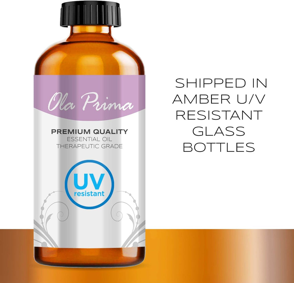 Ola Prima Rose Geranium Essential Oil Pure Therapeutic Grade for Aromatherapy Diffuser, Relaxation & Skincare (16oz Bulk)