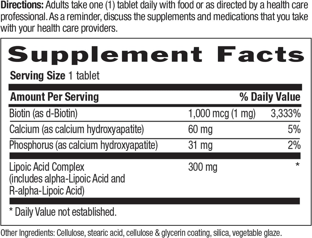 Country Life R-Alpha Lipoic Acid Complex 300mg - Alpha-Lipoic Acid 270mg & R-Lipoic Acid 30mg - Antioxidant Support - No Yeast, Corn, Wheat, Soy, Gluten, Milk - Alpha Lipoic Acid Supplement