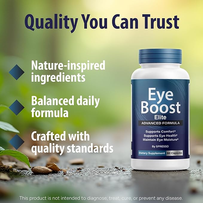 (2 Pack) Eye Boost Elite Capsules, Official EyeBoost Supplement Pills with Premium Ingredients, All Natural Advanced Formula Support for Clear Vision, Optimal Health & Visual Wellness (120 Capsules)