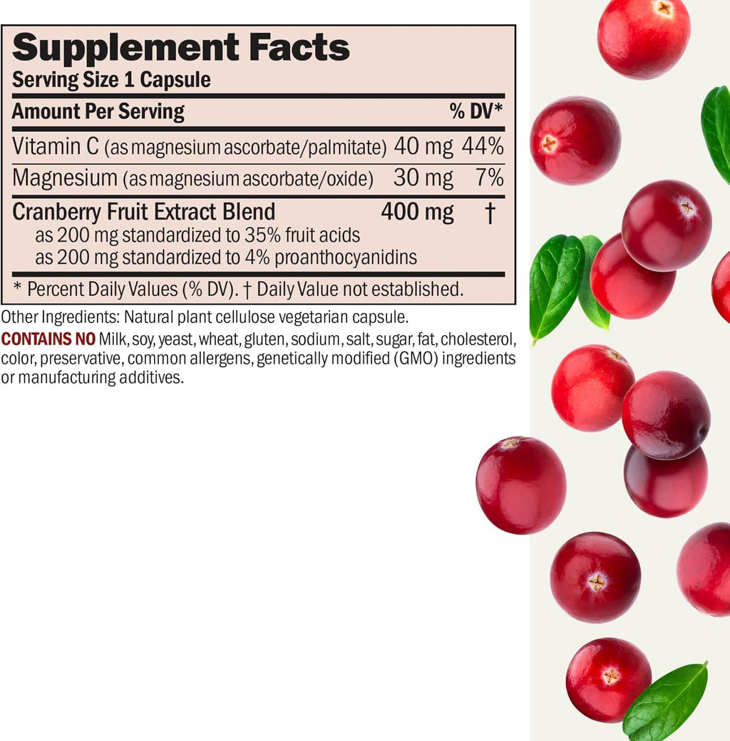 ANDREW LESSMAN Cranberry Benefits - 360 Capsules - Supports Bladder, Kidney and Urinary Tract Health. High Potency Standardized Extracts of Cranberry Fruit, Small Easy to Swallow Capsules