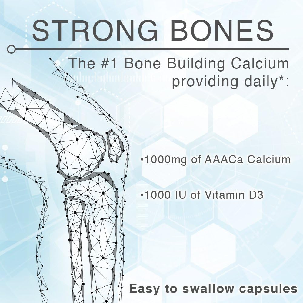 Lane Innovative - AdvaCAL 1000, Advanced Calcium Supplement, Easy to Swallow Extra Small Capsule, Supports Increased Bone Density (50 Servings)