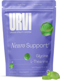 URVI® Neuro Support Gummies – 500 mg Glycine, 150 mg L-Theanine (high Potency), Vitamins B1 & B6 for Rest & Sleep, Relaxation, Calm Focus – Sugar-Free – Green Tea & Apple – 60 Count