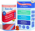 FIRST DAY Womens 3-in-1 Probiotic Gummies – Prebiotic + Probiotic + Postbiotic Supplement – Supports Digestive & Oral Health, Immune Function & Energy Levels – 30-Day Supply
