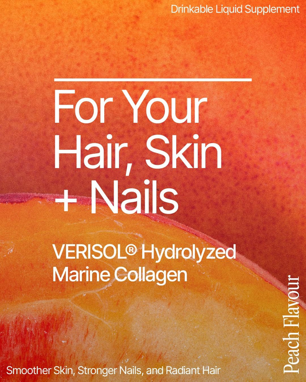 BeMe Liquid Collagen for Women - 2500mg Verisol Collagen Liquid with Biotin, CoQ10 & Vitamin C - Clinically Proven Collagen Peptides for Hair, Skin & Nails - 15 Peach Sachets