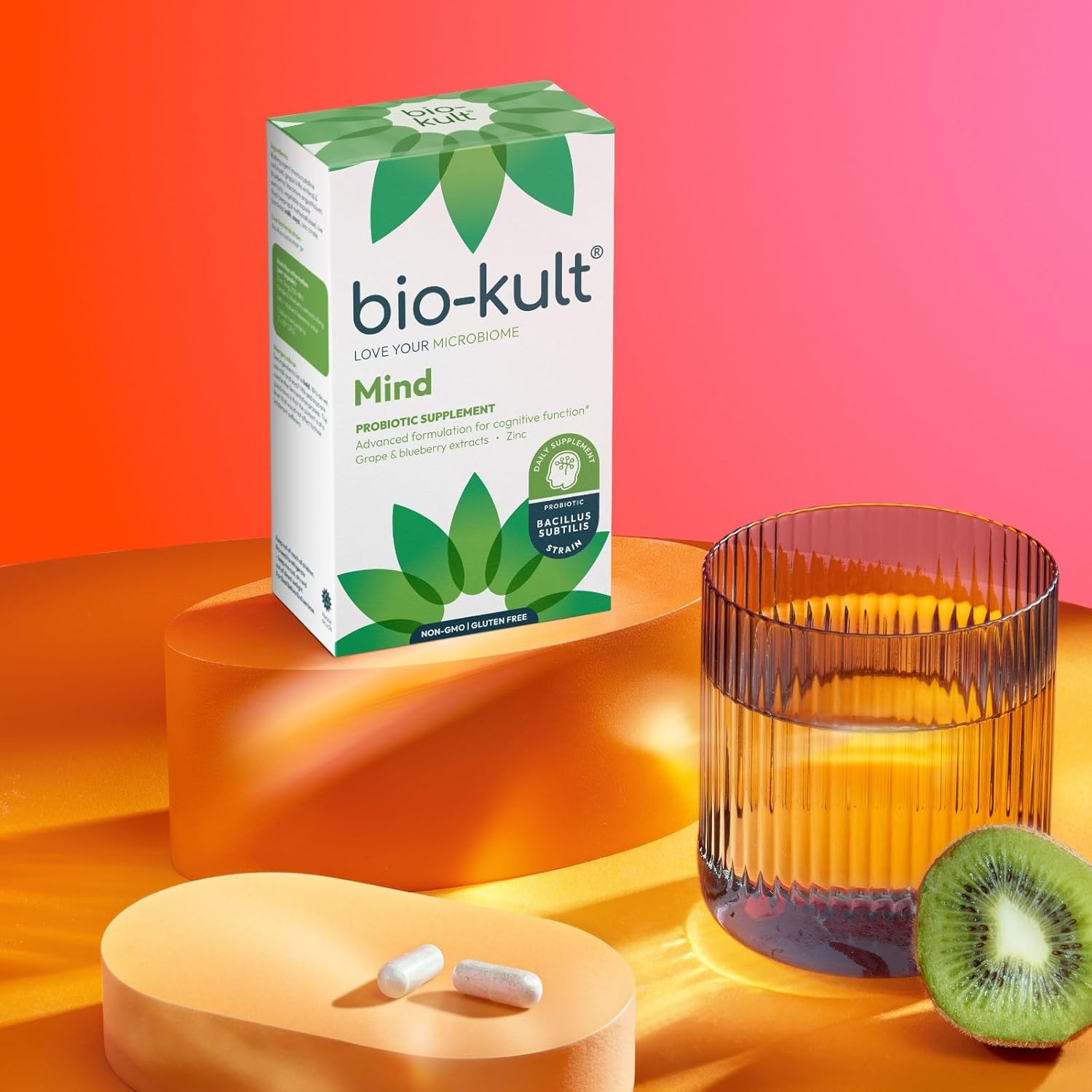 Bio-Kult Mind | Bacillus + Zinc, Grape & Blueberry Extracts | Brain & Gut Support | Cognitive Function | 60 Capsules