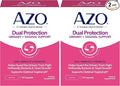 AZO Dual Protection | Urinary + Vaginal Support* | Prebiotic Plus Clinically Proven Women's Probiotic | Starts Working Within 24 Hours | Non-GMO | 30 Count (Pack of 2)