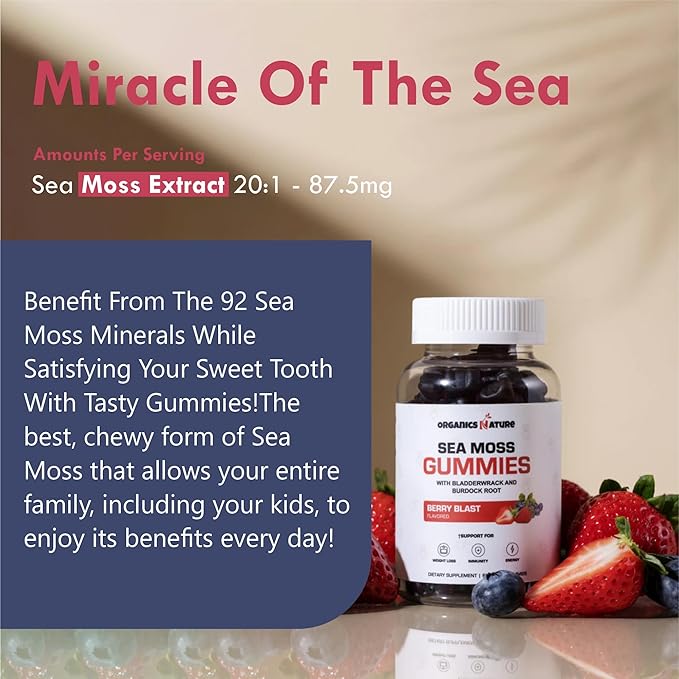 ORGANICS NATURE Black Seed Oil Capsules (2 Bottles) & Sea Moss Gummies (2 Bottles) | Vegan Softgels, for Hair, Skin, Heart, Joint Support, Lung Detox, Energy, Mucus Clear, Thyroid, Digestion Omega 3s