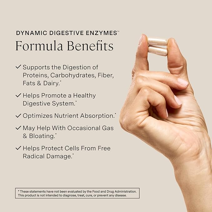 Stonehenge Health Dynamic Digestive Enzymes -18 Enzymes with BioCore Optimum Complete (Protease, Lipase, Amylase, Lactase) + Zinc & Vitamin K1 + Phytonutrients – Gas & Bloating Support – 60 Caps