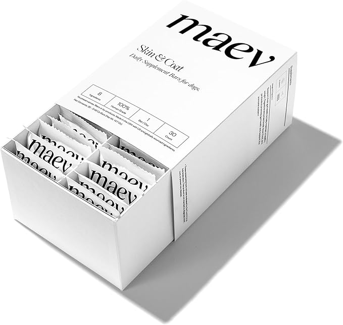 MAEV Human-Grade Skin & Coat Supplement Bars | Natural Support for a Healthy Skin & Coat, 30 Count
