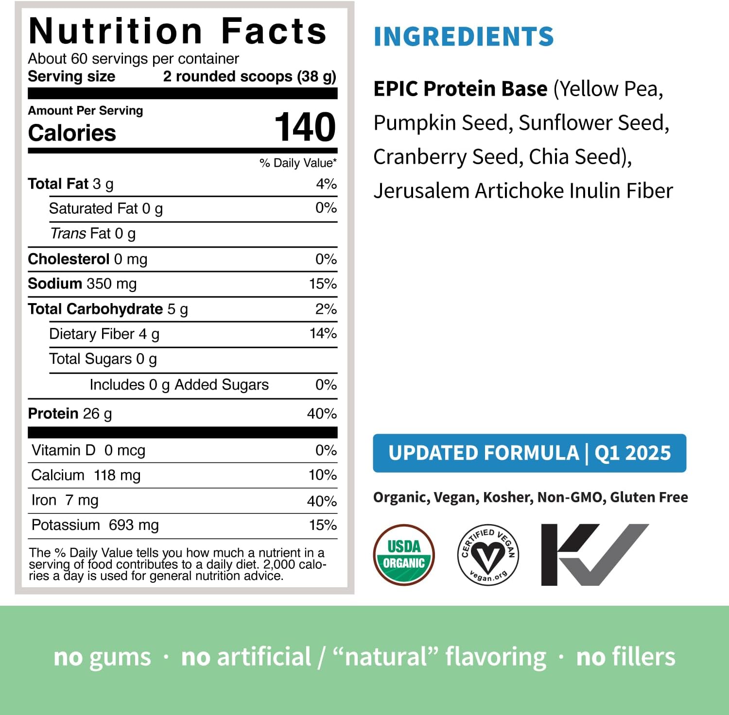 Sprout Living Plant Based Protein & Superfoods Powder, Original, Unflavored | Organic Protein Powder, Vegan, Non Dairy, Non-GMO, Gluten Free, Sugar Free, Perfect Keto Drink Mix (5 lb)