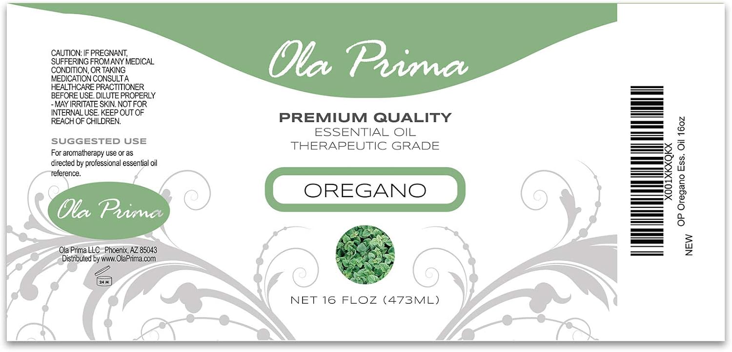 Ola Prima 16 oz Oregano Essential Oil Big Bottle