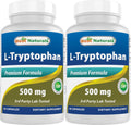 Best Naturals L-Tryptophan 500 mg 60 Capsules (60 Count (Pack of 2))