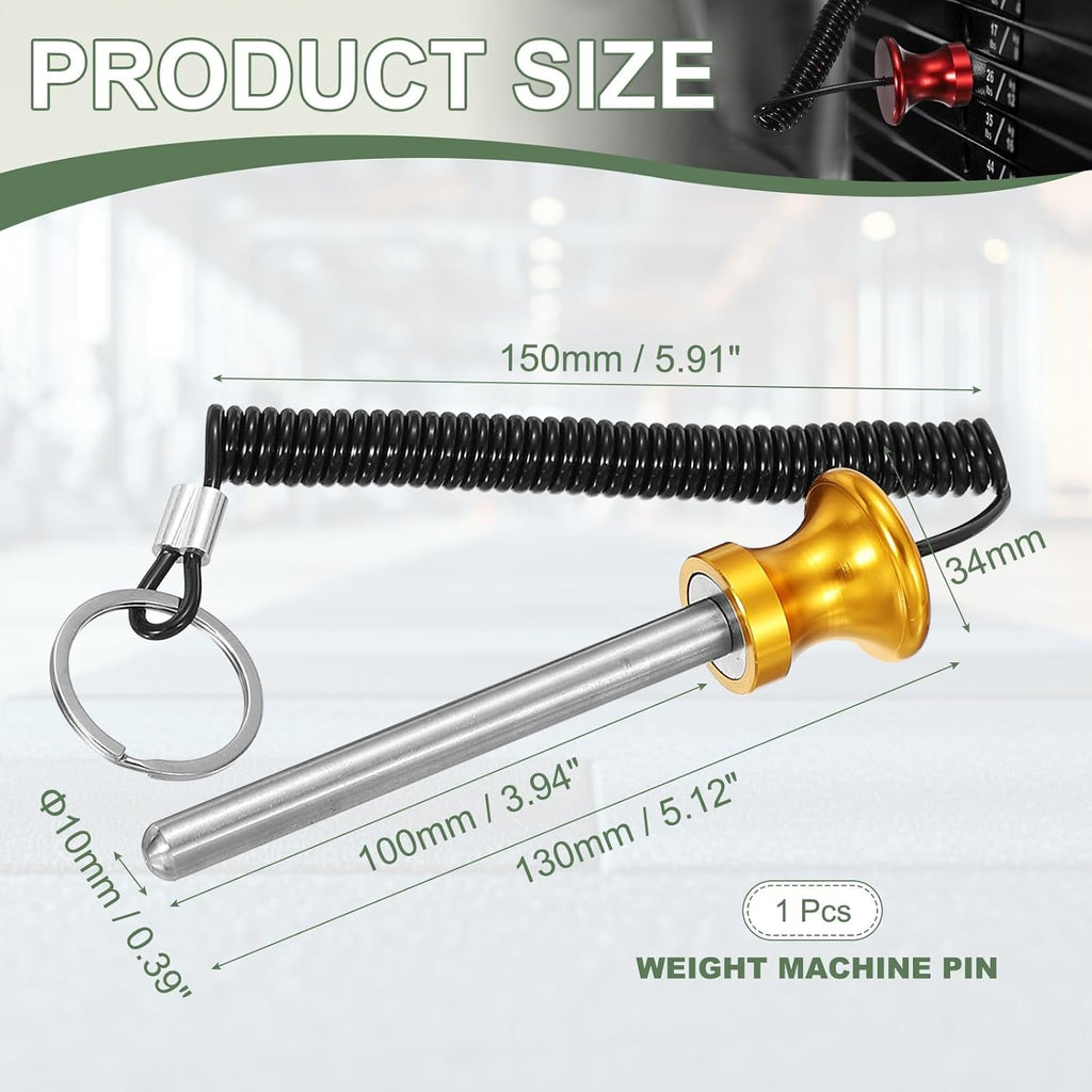 Weight Stack Pin, Weight Gym Pin Strength Training Equipment Replacement with Pull Rope for Home Gym Club