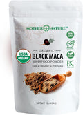 Organic, Raw Peruvian Black Maca Root Powder - Premium USDA Certified, Ideal for Men & Women, Boost Workouts, Enhance Muscle Recovery, Non-GMO, Vegan Superfood, 16 oz