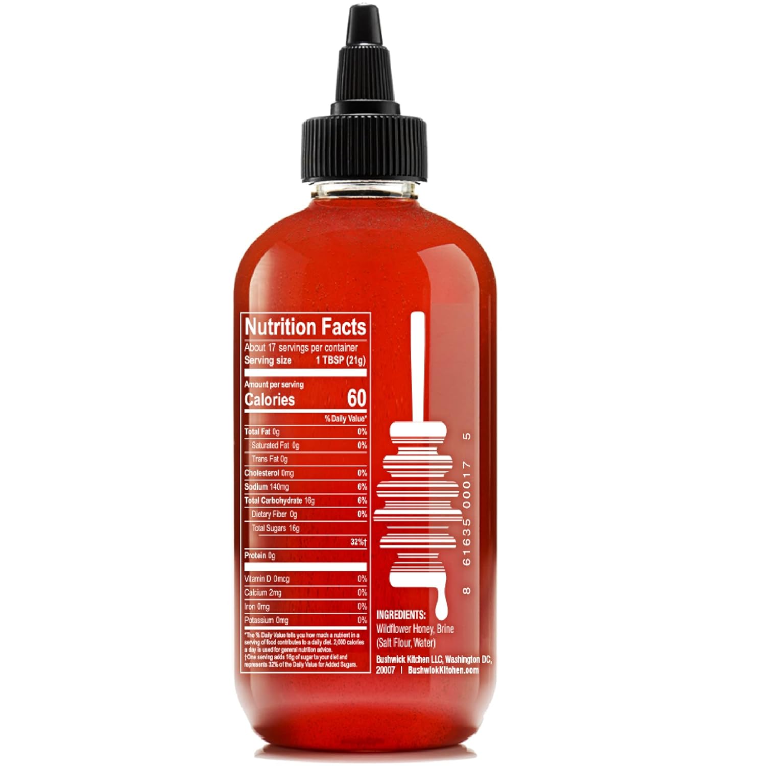 Bees Knees Salted Honey Squeeze Bottle, Raw Honey for Tea, Sweet & Savory Infused with Salt & Made in the USA, Pure & All Natural, Unfiltered & Gluten Free, 12.5oz