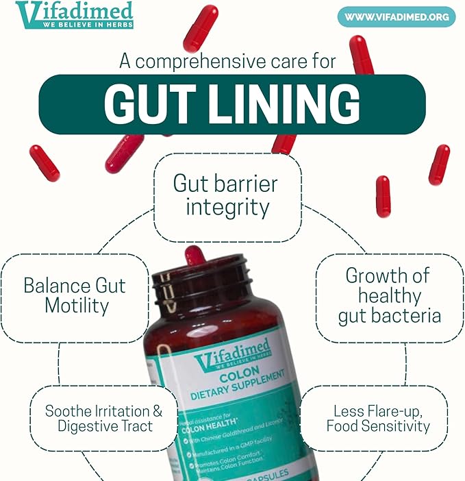 Gut Health & Immunity Combo,Colitis,IBD Assist,Leaky Gut Repair,Soothes Irritation,Intestine Lining,Gut Microbiome,Immune Balance, Colon & Astragalus,3-Month Supply,180 Capsules