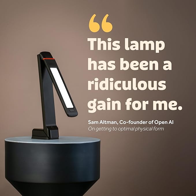 Circadian Optics Lumos 2.0 Bright Light Therapy Desk Lamp | As Seen On Shark Tank | Ultra Powerful 10,000 LUX Brightness | 5500K Color Mimics Noon Day Sun | Improve Your Mood, Sleep, Energy & Focus