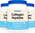 Nutricost Pure Collagen Hydrolysate (Bovine) Powder (3 Pack) - Grass Fed Bovine Collagen, 1LB Each