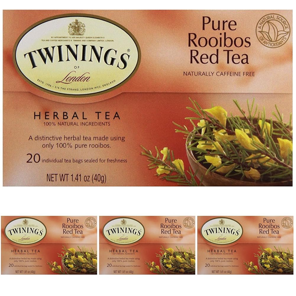 Twinings Tea Red African Rooibos Tea, 20 ct (Pack of 4)