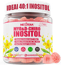 Myo-Inositol & D-Chiro Inositol Gummies with Evening Primrose Oil for Women - 40:1 Ratio Supplement Plus Vitamin D3, Methyl Folate & B12 for Hormonal Balance, Cycles & Ovarian Health, Vegan (60ct)