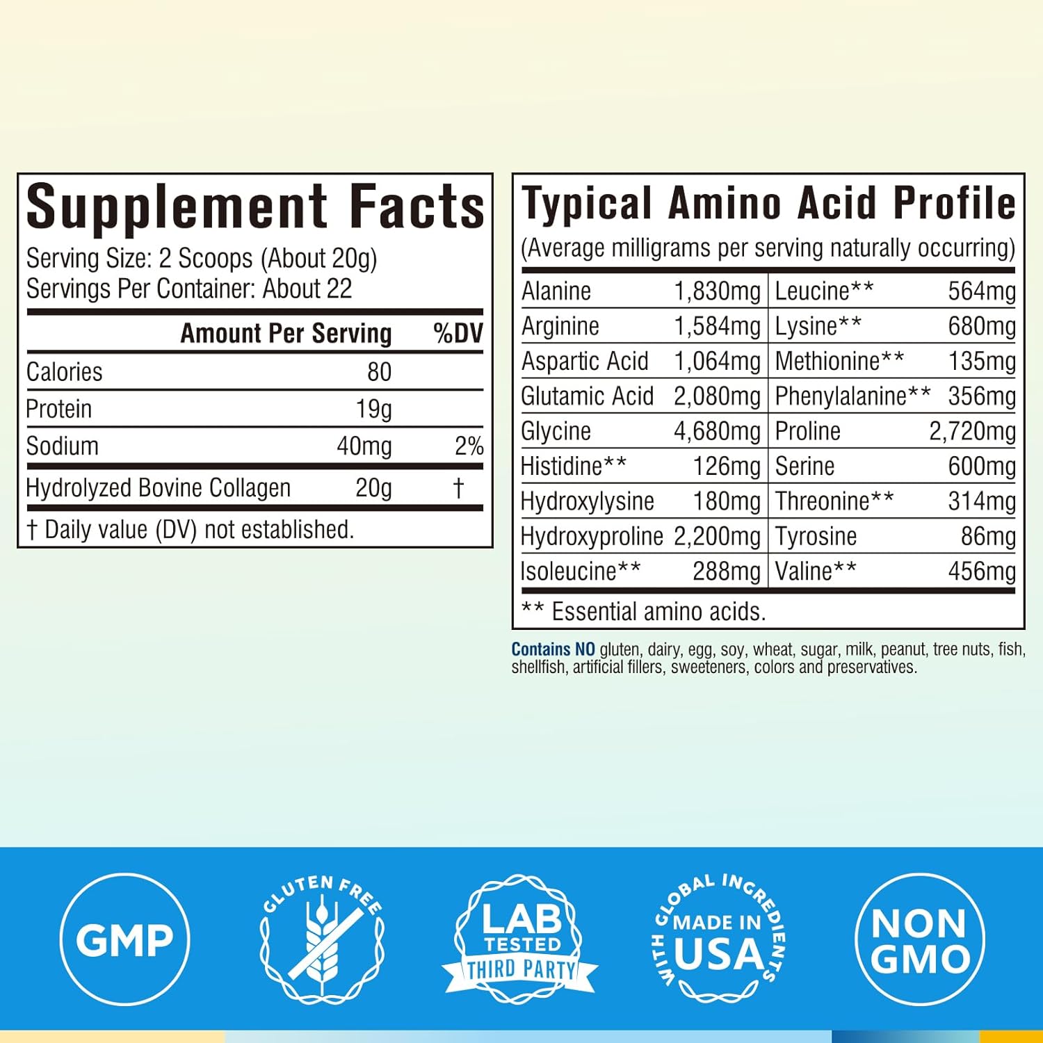 Terranics Hydrolyzed Collagen Peptides Powder, Grass Fed & Pasture Raised Bovine, Type I & III Collagen for Women, No Sugar, No Hormones, Keto, Beauty Support, Easy Mixing, Unflavored, 16oz