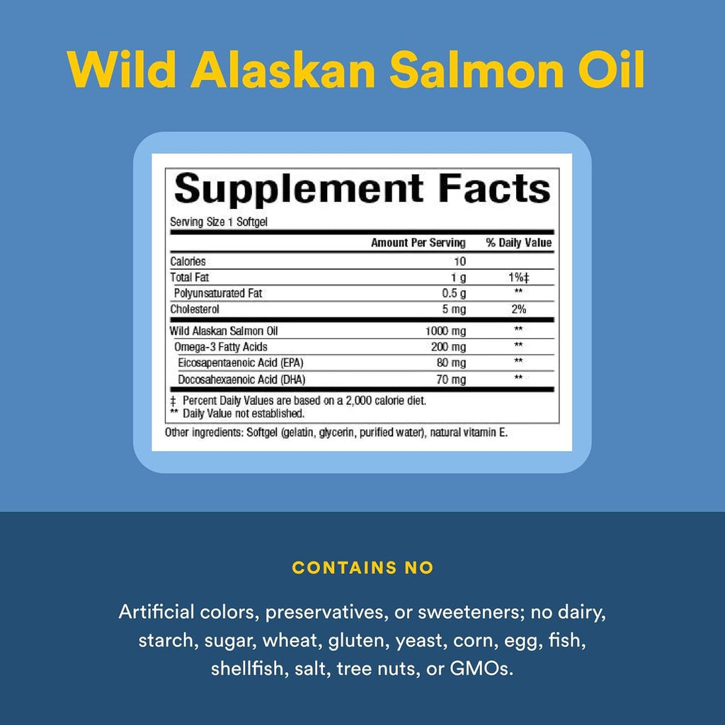 NATURAL FACTORS Wild Alask Salmon Oil, 90 CT