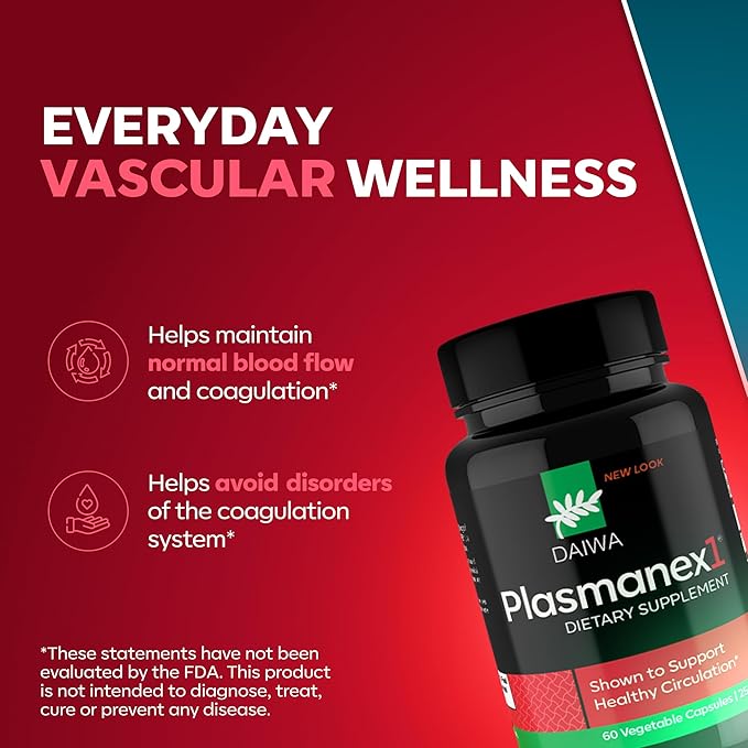 Daiwa Plasmanex 1 + Daiwa Krill Oil Inflammation Support Bundle – Circulation Supplement + Omega 3 Krill Oil Capsules